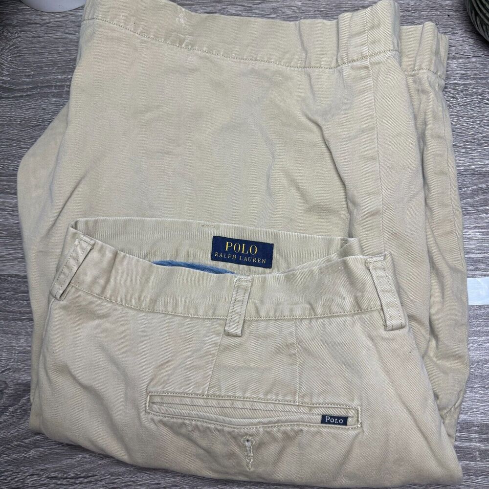 Polo Ralph Lauren Men's Classic Fit 9" Inseam Khaki Chino Shorts Size 40 Preppy
